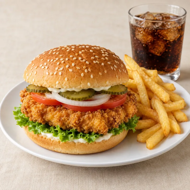 Crispy Chicken Burger Menü