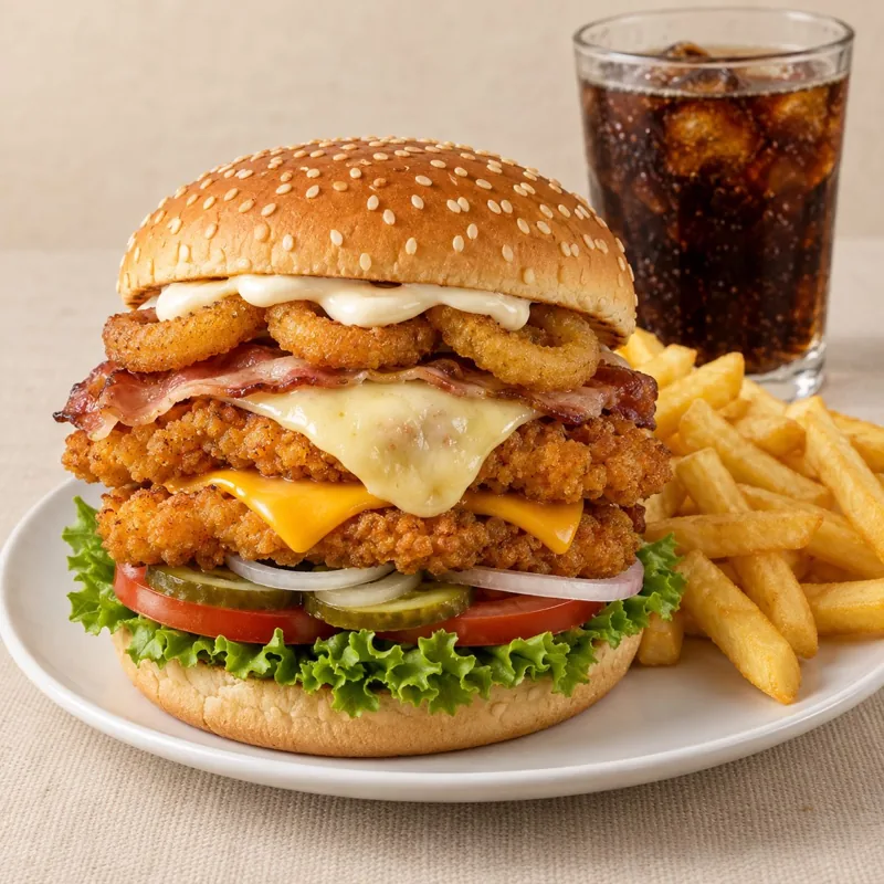 Crispy Chicken Chef Burger Menü