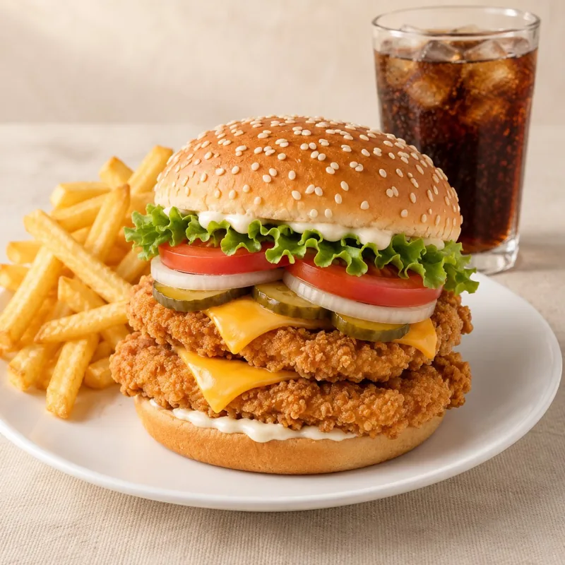 Crispy Chicken Double Lover Burger Menü
