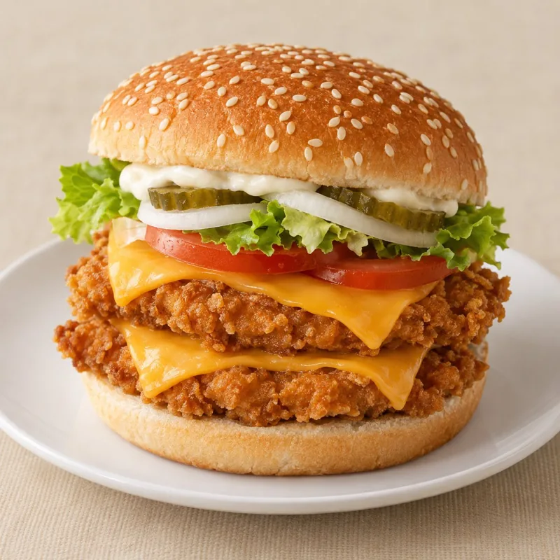 Crispy Chicken Double Lover Burger