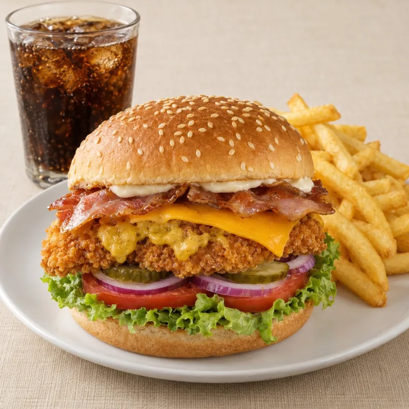 Crispy Chicken El Pollo Dioblo Burger Menü