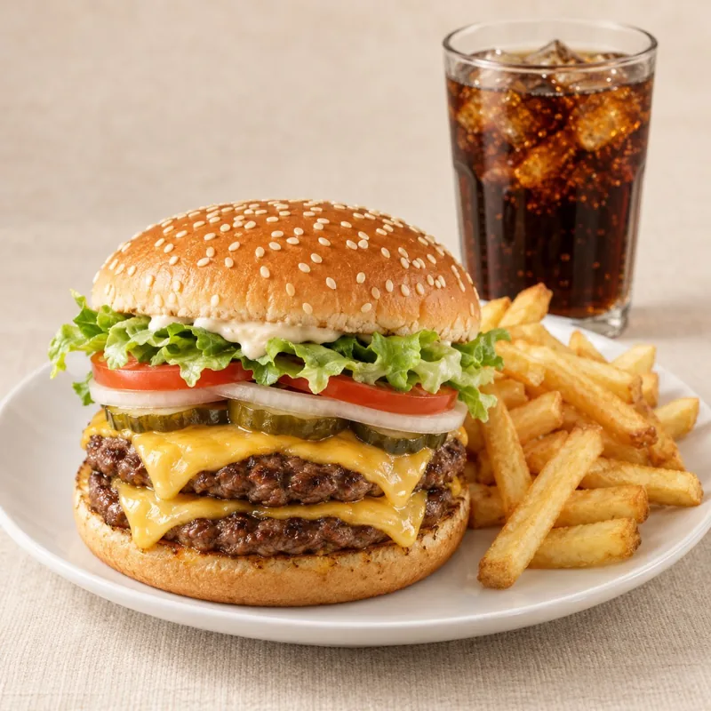 Double Cheeseburger Menü