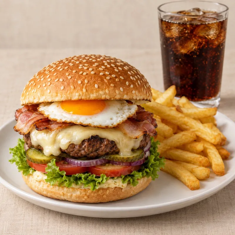 Raclette Burger Menü